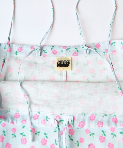 HOLIDAY（ホリデイ）の「FLOWER RUFFLE STRAP DRESS フラワーワッフルストラップドレス（ワンピース・レディース・ブルー・ONE SIZE）」の5枚目の写真