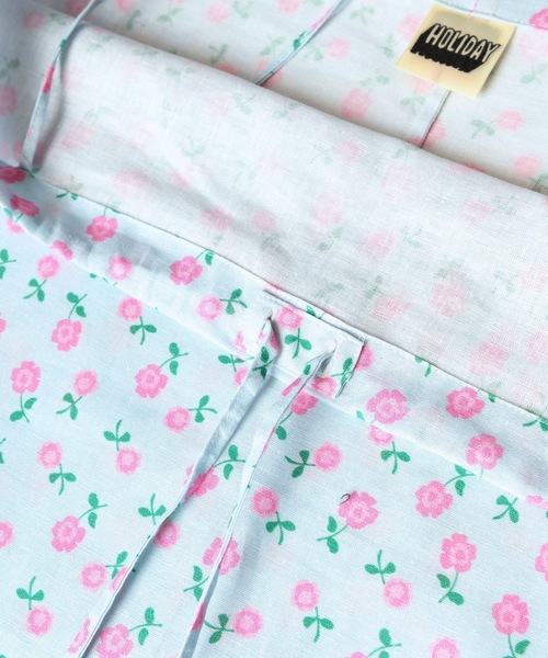 HOLIDAY（ホリデイ）の「FLOWER RUFFLE STRAP DRESS フラワーワッフルストラップドレス（ワンピース・レディース・ブルー・ONE SIZE）」の6枚目の写真