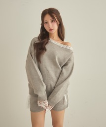 TITTY&CO.(ティティーアンドコー)のレースニットセットアップ(セットアップ)