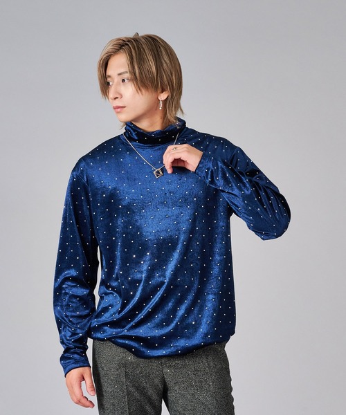 REGIEVO(レジエボ)の「エレガントなタートルネックシャツ(Tシャツ/カットソー・メンズ・ライトグレー/ブラック/ネイビー・MEDIUM/LARGE)」の7枚目の写真