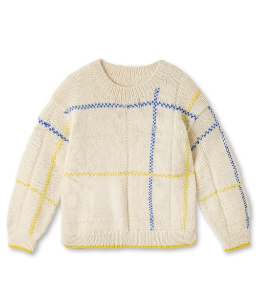 LA MARINE FRANCAISE（マリン フランセーズ）の「【PERU KNIT】アルパカウールラインプルオーバー（ニット/セーター・レディース・ネイビー/オフホワイト・FREE）」の5枚目の写真