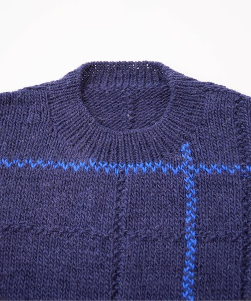 LA MARINE FRANCAISE（マリン フランセーズ）の「【PERU KNIT】アルパカウールラインプルオーバー（ニット/セーター・レディース・ネイビー/オフホワイト・FREE）」の11枚目の写真