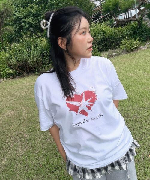 BER DE NOIR(ベールドノワール)の「ブレイクハートTシャツ(ホワイト)(Tシャツ/カットソー・メンズ・その他・MEDIUM/LARGE)」の4枚目の写真