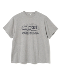 タイポレイヤードTシャツ [メランジグレー]