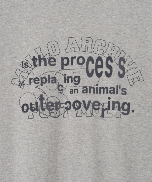 Millo Archive（ミロ アーカイブ）の「タイポレイヤードTシャツ [メランジグレー]（Tシャツ/カットソー・メンズ・その他・X-LARGE/MEDIUM/LARGE）」の3枚目の写真