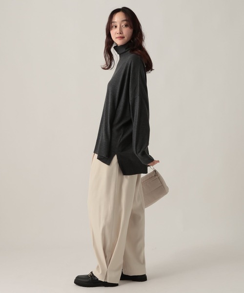 Elura（エルーラ）の「裾タックカーブパンツ/621811（その他パンツ・レディース・ホワイト/ブラック/ブラウン・FREE）」の6枚目の写真