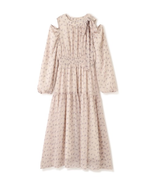 JILL by JILL STUART(ジルバイジルスチュアート)の「◇小花柄ボウタイワンピース(ワンピース・レディース・ブラック系その他/ホワイト系その他・FREE)」の4枚目の写真
