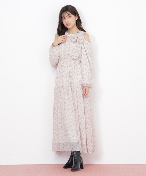JILL by JILL STUART(ジルバイジルスチュアート)の「◇小花柄ボウタイワンピース(ワンピース・レディース・ブラック系その他/ホワイト系その他・FREE)」の14枚目の写真