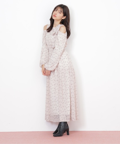 JILL by JILL STUART(ジルバイジルスチュアート)の「◇小花柄ボウタイワンピース(ワンピース・レディース・ブラック系その他/ホワイト系その他・FREE)」の16枚目の写真