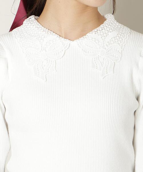 WILLSELECTION(ウィルセレクション)の「リボンレースカラータックスリーブニット(ニット/セーター・レディース・ブラック/ピンク/オフホワイト/ブルー・FREE)」の13枚目の写真