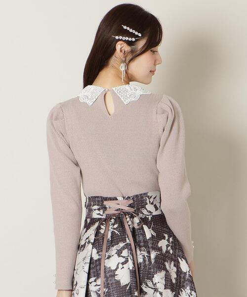 WILLSELECTION(ウィルセレクション)の「リボンレースカラータックスリーブニット(ニット/セーター・レディース・ブラック/ピンク/オフホワイト/ブルー・FREE)」の18枚目の写真