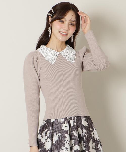 WILLSELECTION(ウィルセレクション)の「リボンレースカラータックスリーブニット(ニット/セーター・レディース・ブラック/ピンク/オフホワイト/ブルー・FREE)」の19枚目の写真