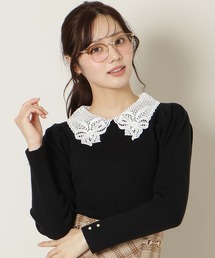 WILLSELECTION | リボンレースカラータックスリーブニット(ニット/セーター)