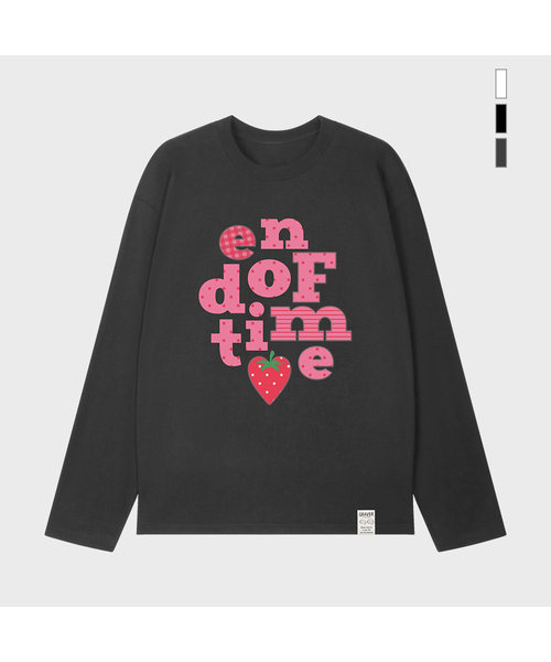 GRAVER（グレーバー）の「[ユニセックス]ベリー END OF TIME ロングスリーブTシャツ_3カラー（Tシャツ/カットソー・レディース・ブラック/ホワイト/チャコール・MEDIUM/LARGE）」の3枚目の写真