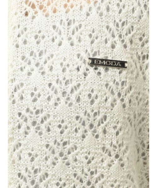 EMODA(エモダ)の「シアーニットフーディ(パーカー・レディース・ブラック/グレー/ホワイト・FREE)」の13枚目の写真