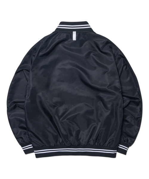 セール】ARCH LOGO VARSITY JACKET - BLACK（スタジャン）｜NOMANUAL
