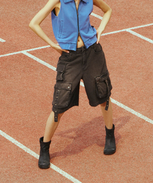 DENIM CAGO SHORTS BLACK DENIM