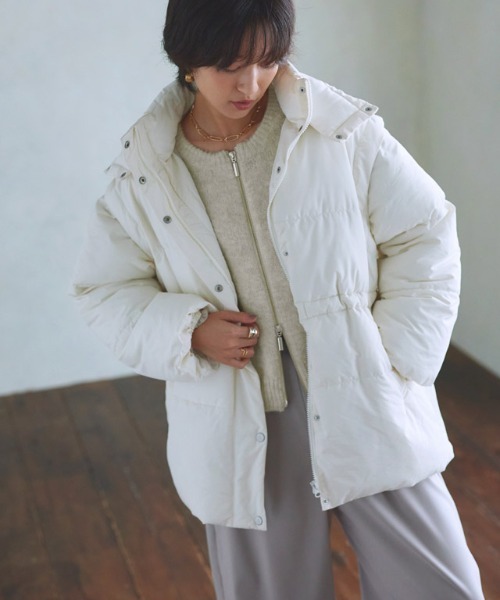 RASW（ラス）の「［RASW］シャギーWジップカーディガン（カーディガン/ボレロ・レディース・アイボリー/チャコール・L/M）」の10枚目の写真