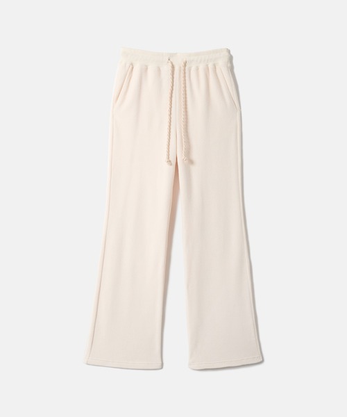 SEAGREEN(シーグリーン)の「SEAGREEN(シーグリーン) PLANE PILE FLARE PANTS(その他パンツ・レディース・ブラウン/アイボリー・1/2)」の1枚目の写真