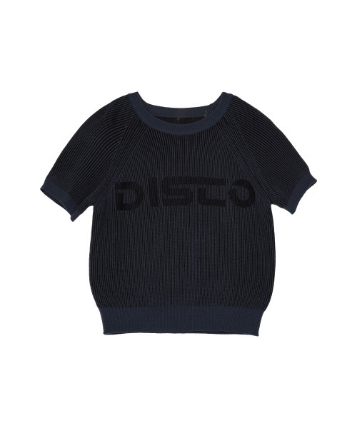 HIGH SCHOOL DISCO(ハイスクールディスコ)の「ディスコツートン半袖ニットネイビー(ニット/セーター・レディース・その他・FREE)」の2枚目の写真