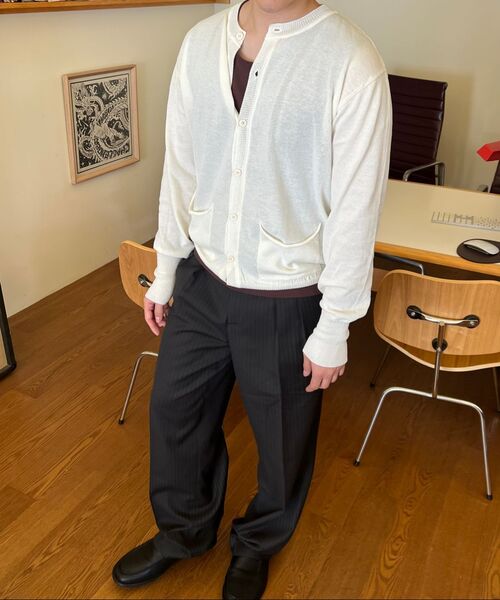 DUSTYWHITE(ダスティーホワイト)の「ブラックストライプテーラードスラックス(スラックス・メンズ・その他・SMALL/MEDIUM/LARGE)」の6枚目の写真