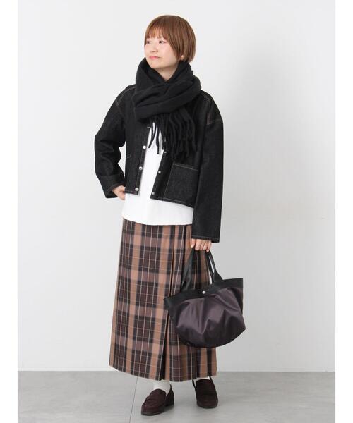 Lugnoncure（ルノンキュール）の「【選べる着丈】チェックキルトスカート（スカート・レディース・ネイビー/ベージュ/グリーン/グレー・ﾌﾘｰ(M)/ﾌﾘｰ(L)）」の7枚目の写真