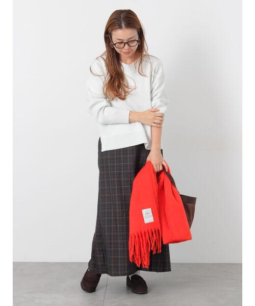 Lugnoncure（ルノンキュール）の「【選べる着丈】チェックキルトスカート（スカート・レディース・ネイビー/ベージュ/グリーン/グレー・ﾌﾘｰ(M)/ﾌﾘｰ(L)）」の12枚目の写真