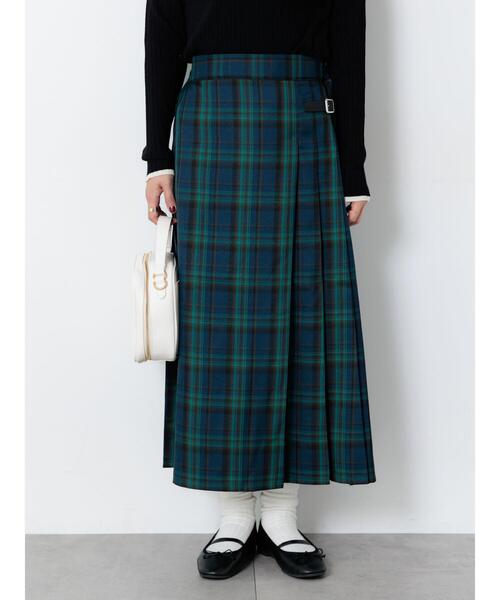 Lugnoncure（ルノンキュール）の「【選べる着丈】チェックキルトスカート（スカート・レディース・ネイビー/ベージュ/グリーン/グレー・ﾌﾘｰ(M)/ﾌﾘｰ(L)）」の17枚目の写真