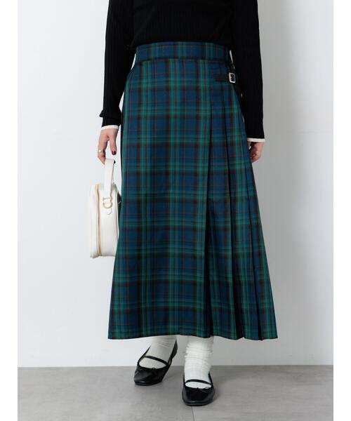 Lugnoncure（ルノンキュール）の「【選べる着丈】チェックキルトスカート（スカート・レディース・ネイビー/ベージュ/グリーン/グレー・ﾌﾘｰ(M)/ﾌﾘｰ(L)）」の18枚目の写真