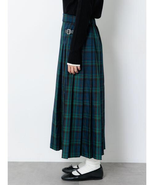 Lugnoncure（ルノンキュール）の「【選べる着丈】チェックキルトスカート（スカート・レディース・ネイビー/ベージュ/グリーン/グレー・ﾌﾘｰ(M)/ﾌﾘｰ(L)）」の19枚目の写真