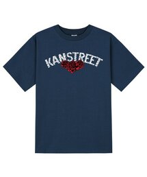 KTN0169 レタリングローズブラッド半袖Tシャツ - ネイビー