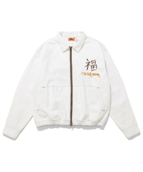 KRIFF MAYER(クリフメイヤー)の「スーベニアベトジャン(スカジャン・メンズ・ベージュ/チャコール/オリーブ/ブルー/オフホワイト・X-LARGE/LARGE/MEDIUM)」の7枚目の写真