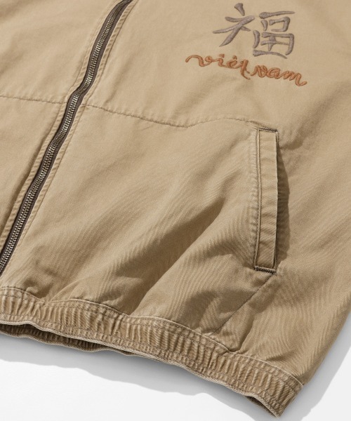 KRIFF MAYER(クリフメイヤー)の「スーベニアベトジャン(スカジャン・メンズ・ベージュ/チャコール/オリーブ/ブルー/オフホワイト・X-LARGE/LARGE/MEDIUM)」の18枚目の写真