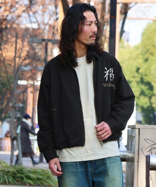 KRIFF MAYER(クリフメイヤー)の「スーベニアベトジャン(スカジャン・メンズ・ベージュ/チャコール/オリーブ/ブルー/オフホワイト・X-LARGE/LARGE/MEDIUM)」の21枚目の写真