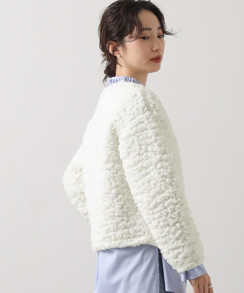 Gready Brilliant（グレディブリリアン）の「カットブークレボートネックカットソー（Tシャツ/カットソー・レディース・オフホワイト/ベージュ・38）」の8枚目の写真