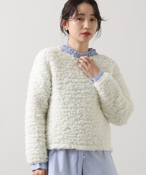 Gready Brilliant（グレディブリリアン）の「カットブークレボートネックカットソー（Tシャツ/カットソー・レディース・オフホワイト/ベージュ・38）」の10枚目の写真