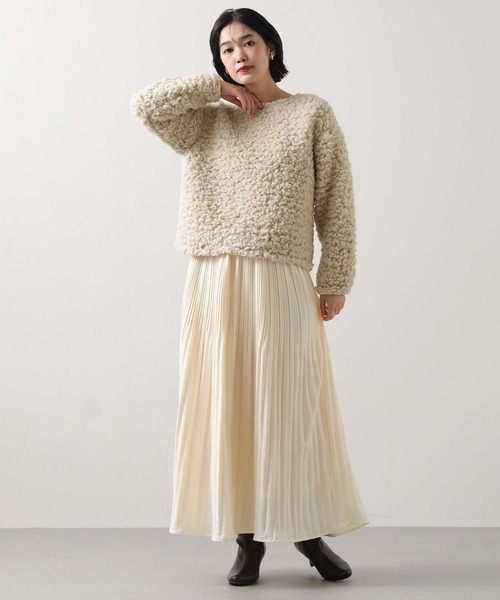 Gready Brilliant（グレディブリリアン）の「カットブークレボートネックカットソー（Tシャツ/カットソー・レディース・オフホワイト/ベージュ・38）」の11枚目の写真