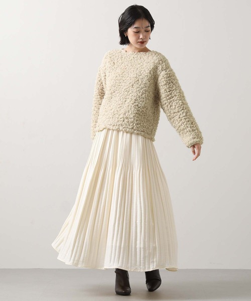 Gready Brilliant（グレディブリリアン）の「カットブークレボートネックカットソー（Tシャツ/カットソー・レディース・オフホワイト/ベージュ・38）」の14枚目の写真