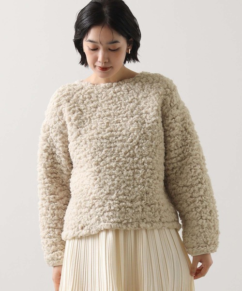 Gready Brilliant（グレディブリリアン）の「カットブークレボートネックカットソー（Tシャツ/カットソー・レディース・オフホワイト/ベージュ・38）」の18枚目の写真