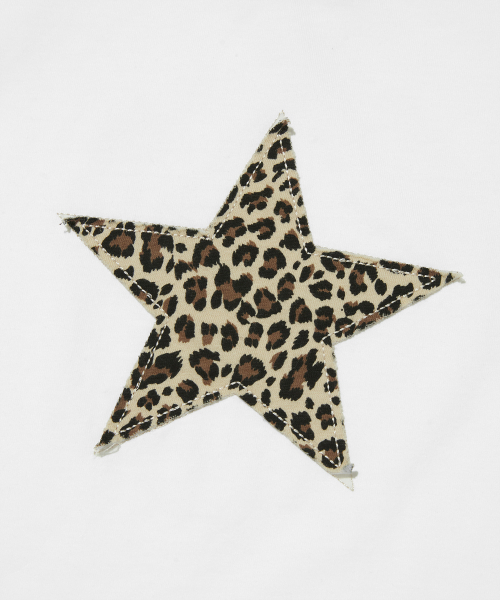 suade（スエード）の「LEOPARD STAR LONG SLEEVE [WHITE]（Tシャツ/カットソー・レディース・その他・FREE）」の4枚目の写真