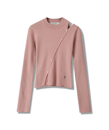Vivacious(ビバシャス)の「Esme Hole Button Knit - 5COL(ニット/セーター)」