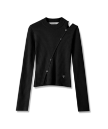 Vivacious(ビバシャス)の「Esme Hole Button Knit - 5COL(ニット/セーター)」