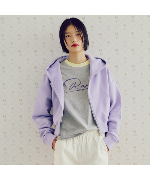 RMRN（アルエームアルエヌ）の「R BASIC CROP HOOD ZIP-UP（パーカー・レディース・ホワイト/スカイブルー/パープル/ピンク・FREE）」の4枚目の写真