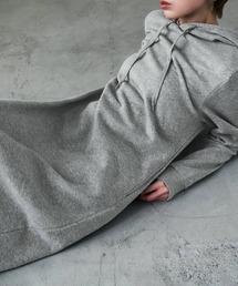 Fashion Letter | 裏起毛 フーディールームワンピース M-LLsize(ルームワンピース)