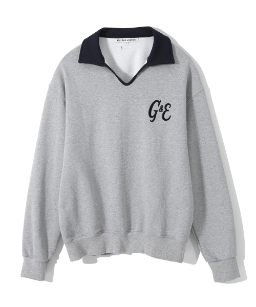 GARDEN EXPRESS(ガーデンエクスプレス)の「G&E Collar Sweatshirt (grey)(スウェット・メンズ・その他・MEDIUM/LARGE)」の1枚目の写真