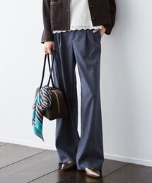 ソフトリネンダンガリーワイド パンツ