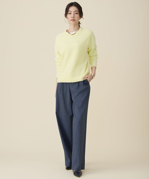 自由区(ジユウク)の「ソフトリネンダンガリーワイド パンツ(その他パンツ・レディース・サックスブルー系/ネイビー系・32)」の11枚目の写真