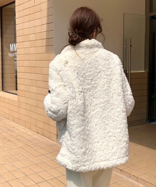 セール】もこもこ トグルボタン フェイクファー コート（その他