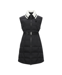 W HIGH NECK LONG DOWN VT_BK