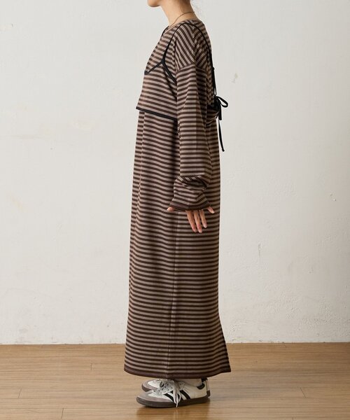 ビスチェ付き】フリースボーダーアソートワンピース（ワンピース